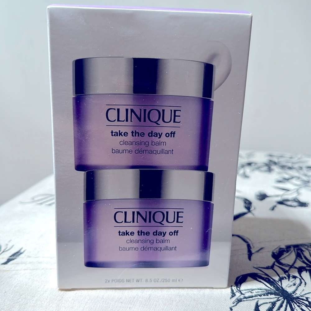 NIB Clinique Travel Exclusive Take The Day Off Cleansing Balm 8.5 OZ x2